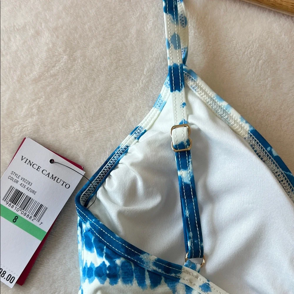 Vince Camuto Azure Blue Tie-Dye One-Piece Swim - Picture 7 of 8
